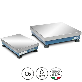 T-C6 sorozatú egypontos mérőcellás platform rozsdamentes felülettel